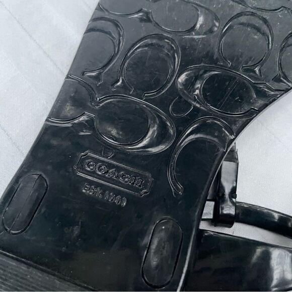 Coach Pansy black jelly sandals size 9-9.5 - Picture 2 of 10